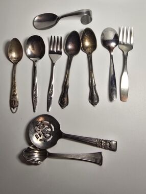 Assorted Silver-Tone Flatware Collection - Mixed Spoon & Fork Set
